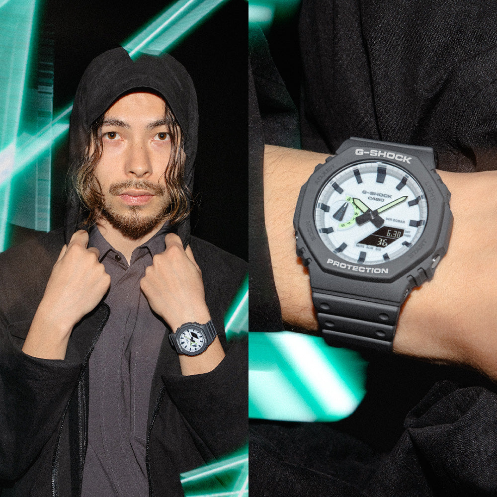 G-Shock GA2100HD-8A Stylish Hidden Glow Watch with Phosphorescent Face