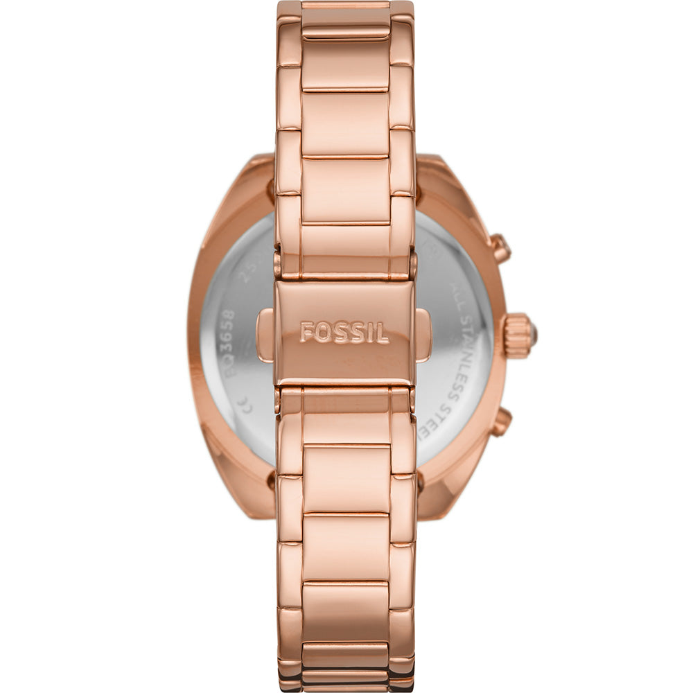 Fossil Vale BQ3659 Quartz Chronograph Watch with Rose Gold Case and Bracelet