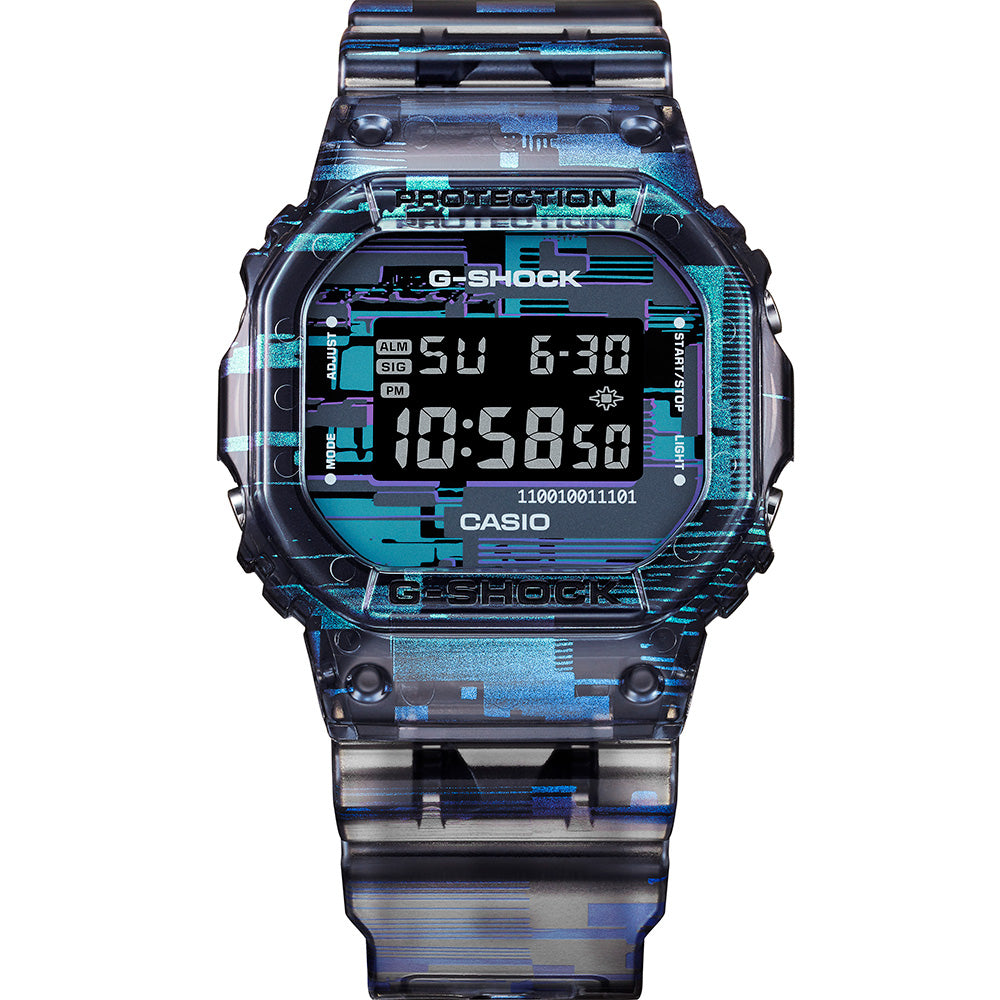G-Shock DW5600NN-1 Digital Watch with Glitch Pattern