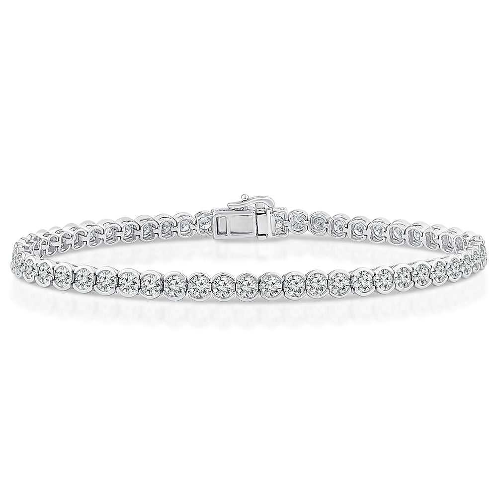 Stunning 5-Carat Diamond Tennis Bracelet Crafted in 14ct White Gold