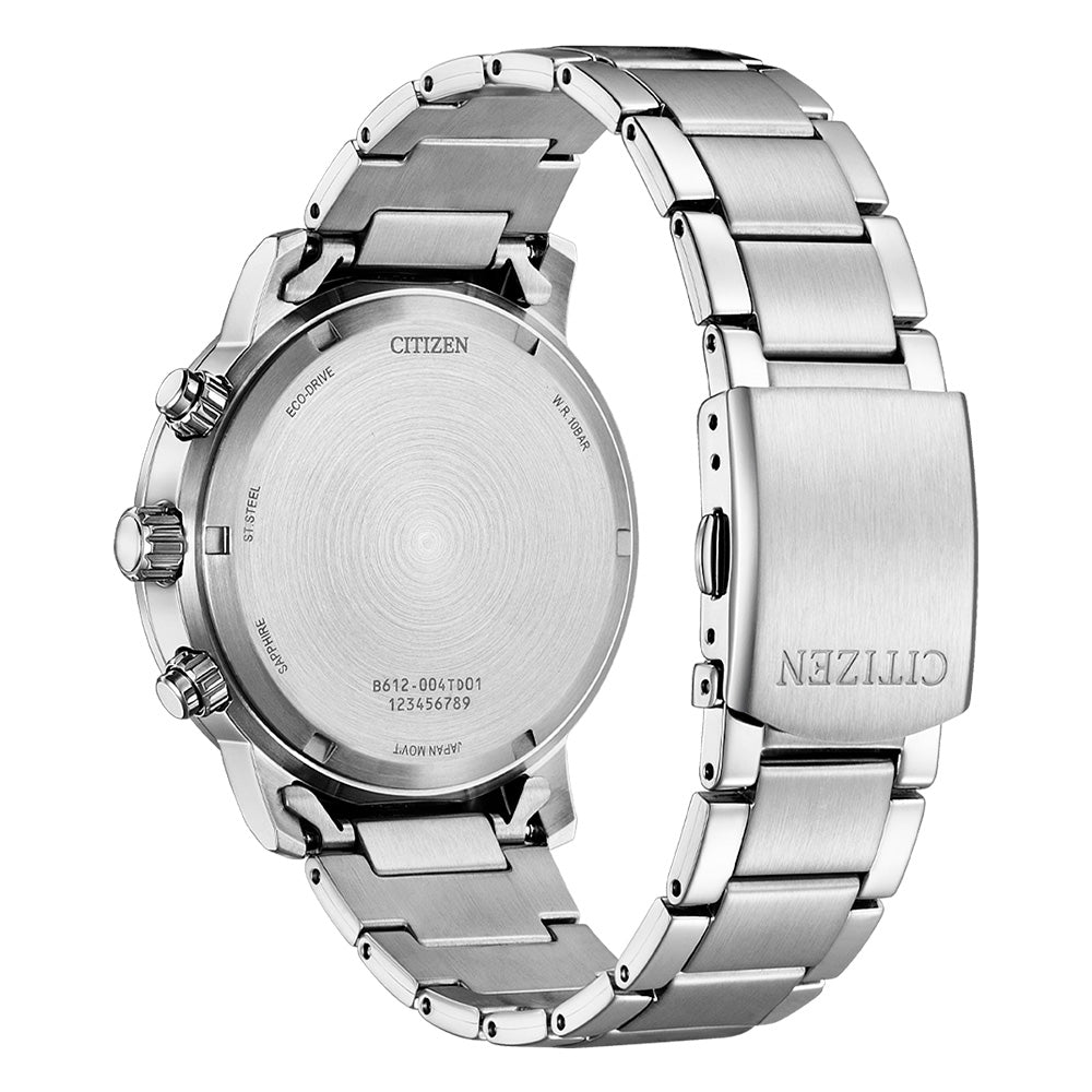 Citizen Men's Eco-Drive CA0840-87X Stainless Steel Chronograph Watch with Sapphire Crystal