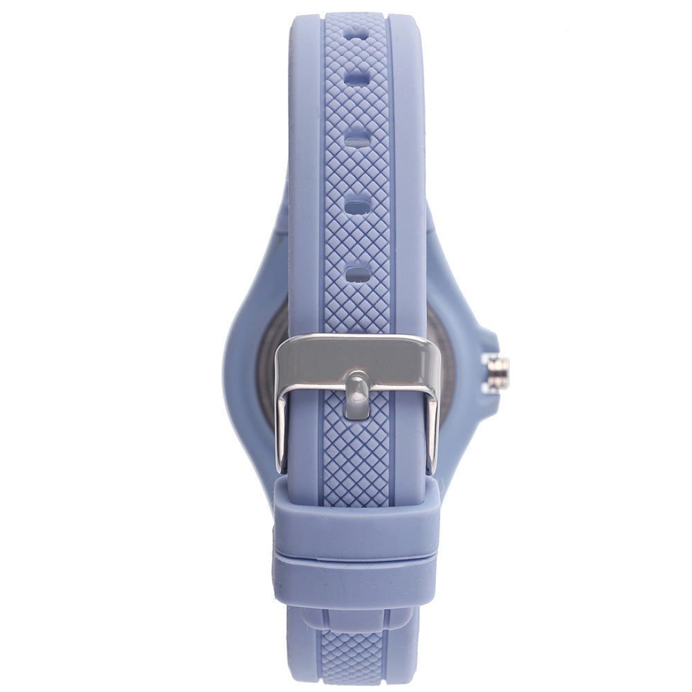 Stylish Cactus Rainbow CAC145M04 Watch with Pale Blue Case and Rainbow Numbers