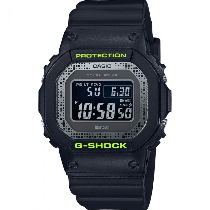 Casio G-Shock GWB5600DC-1D Stylish Black Digital Watch with Yellow Accents
