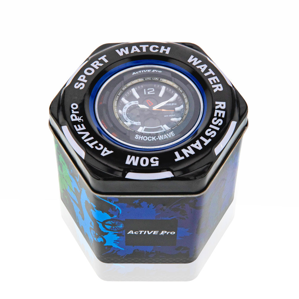 High - Performance Active Pro 1702 Digital Sports Watch in Army Green Color