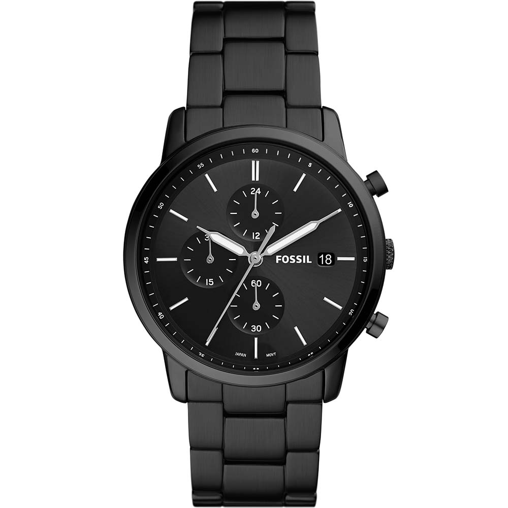Fossil Men's Minimalist FS5848 All-Black Stainless Steel Watch