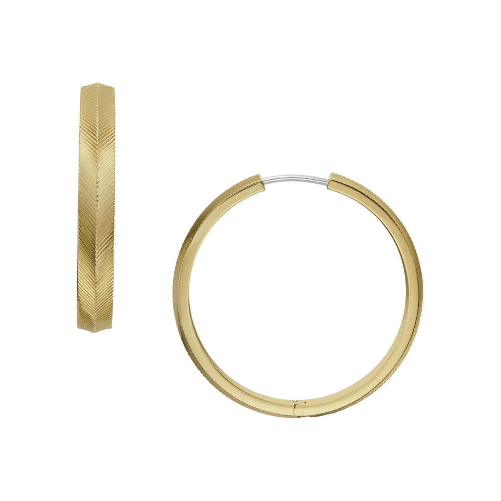 Fossil Harlow Style Yellow Gold - Coated Stainless Steel Earrings for Fashion Accessory
