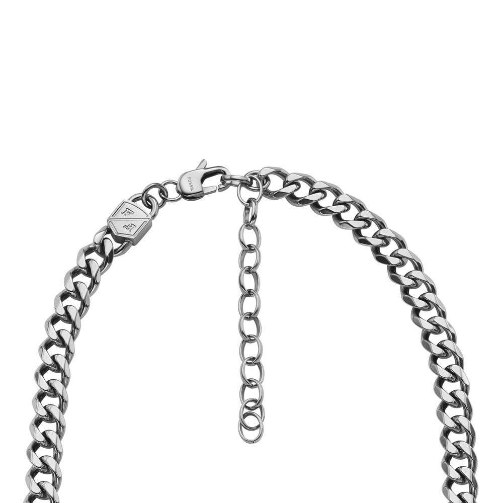Fossil Stylish Stainless Steel Bold Chain, 48+8cm