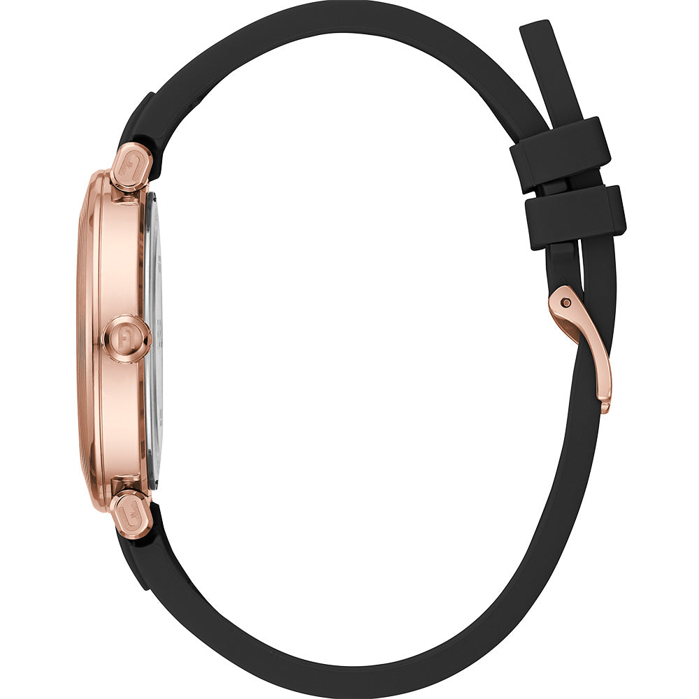 Furla Multifunctional Black Leather Ladies' Wristwatch from the Block Collection - Model WW00011002L3
