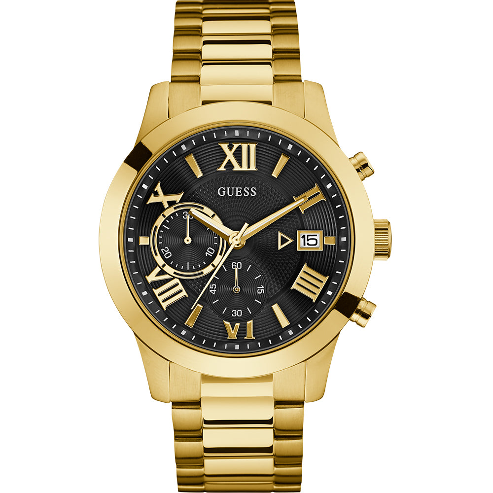 Guess Men's Gold-Plated Atlas W0668G8 Multi-Functional Watch