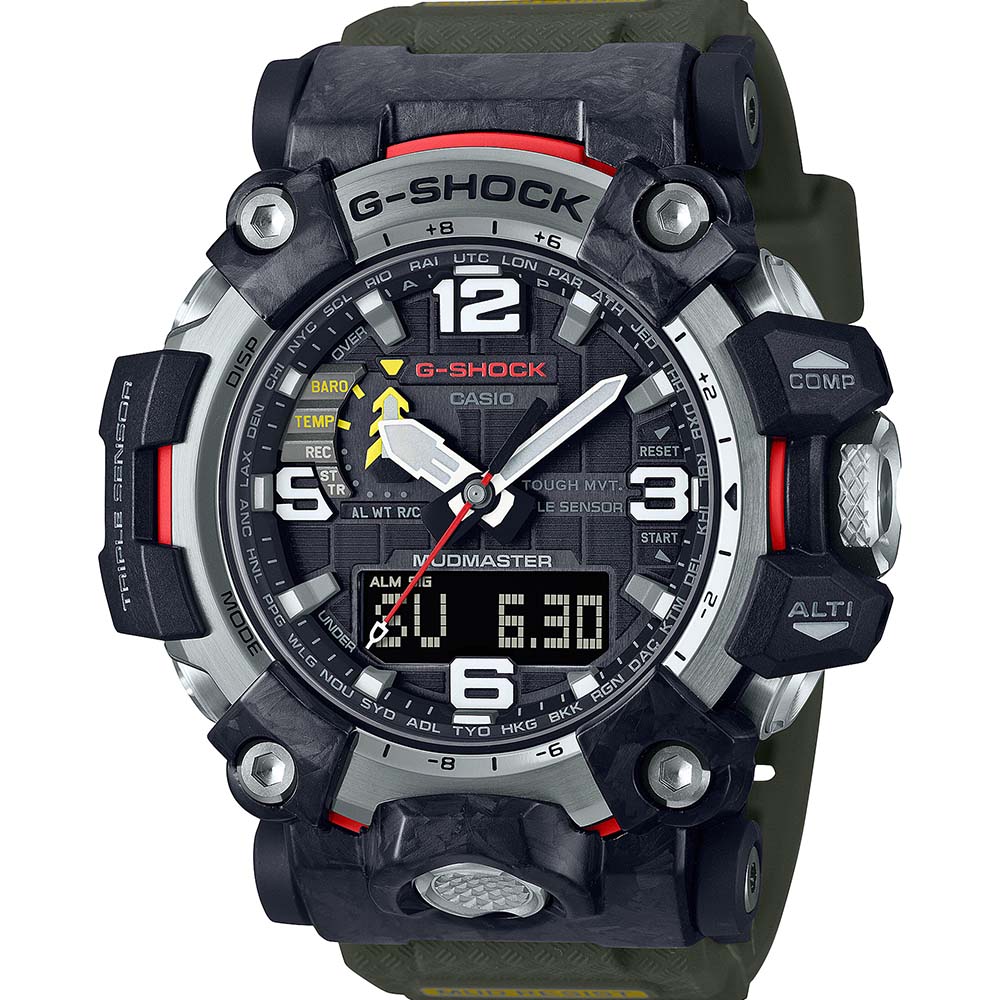 G-Shock Durable GWG2000-1A3 Mudmaster Watch with Multiple Functions
