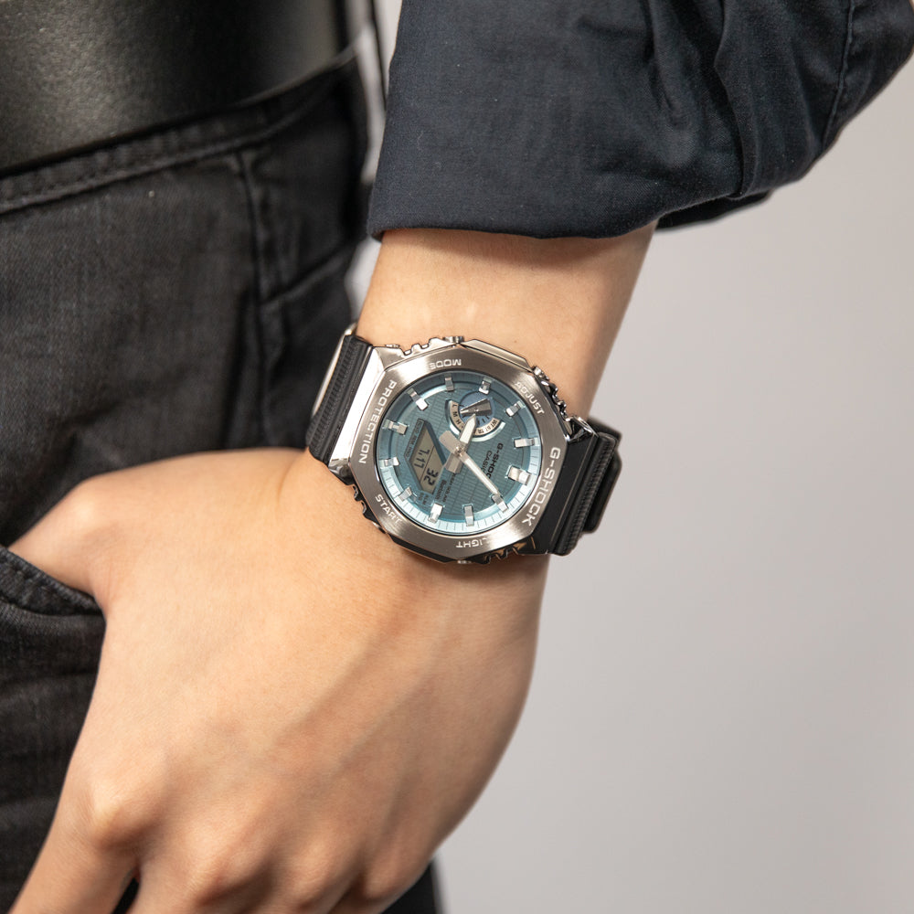 G-Shock GBM2100A-1A2 Bluetooth 'CasiOak' with Metal Cover
