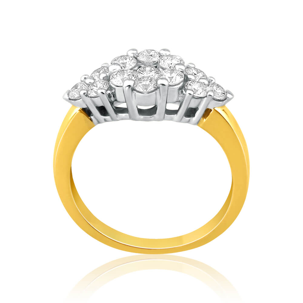 18ct Yellow Gold 'Starlight' Diamond Ring with 1 Carat of Sparkling Diamonds