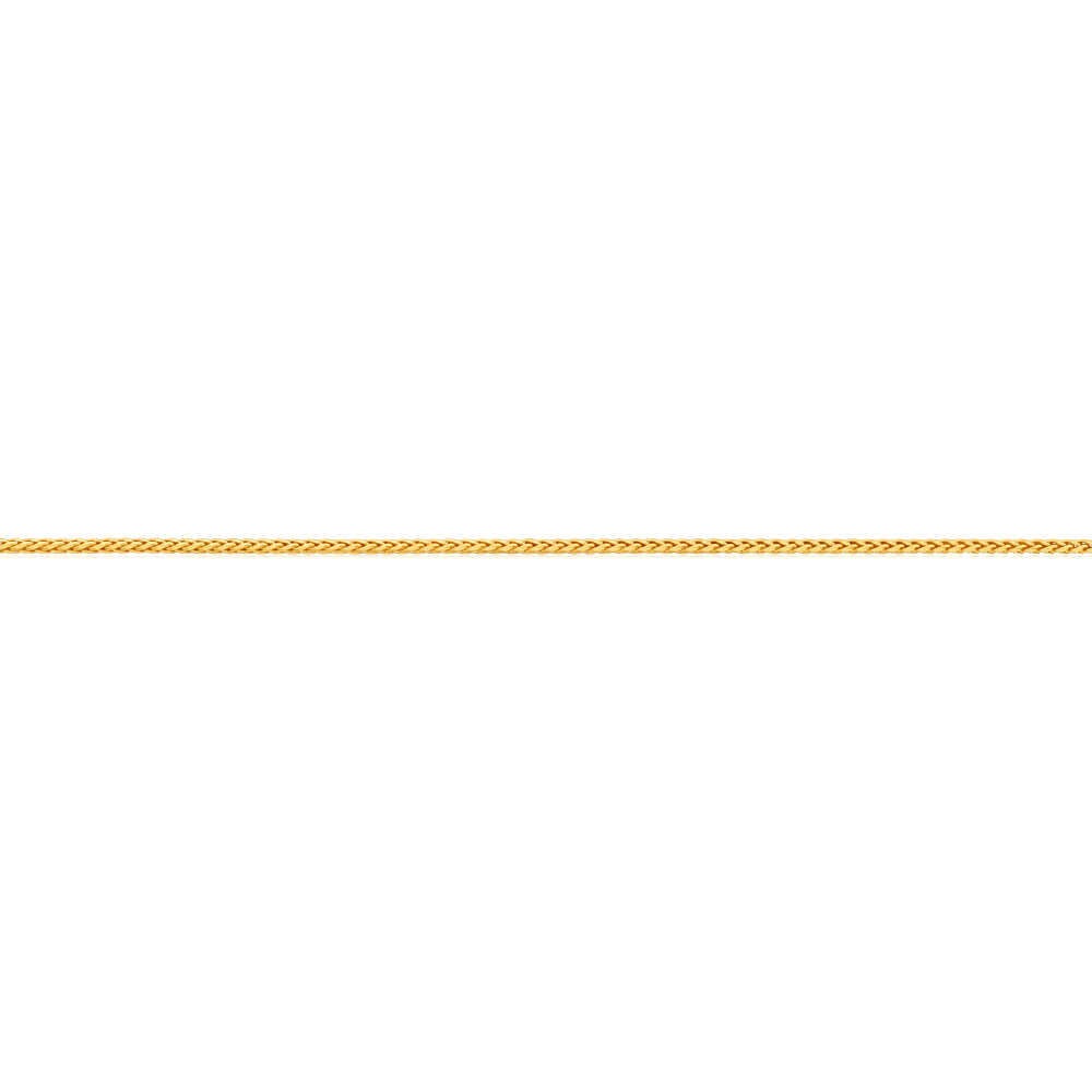 50 Gauge 45cm 9ct Solid Yellow Gold Wheat Chain