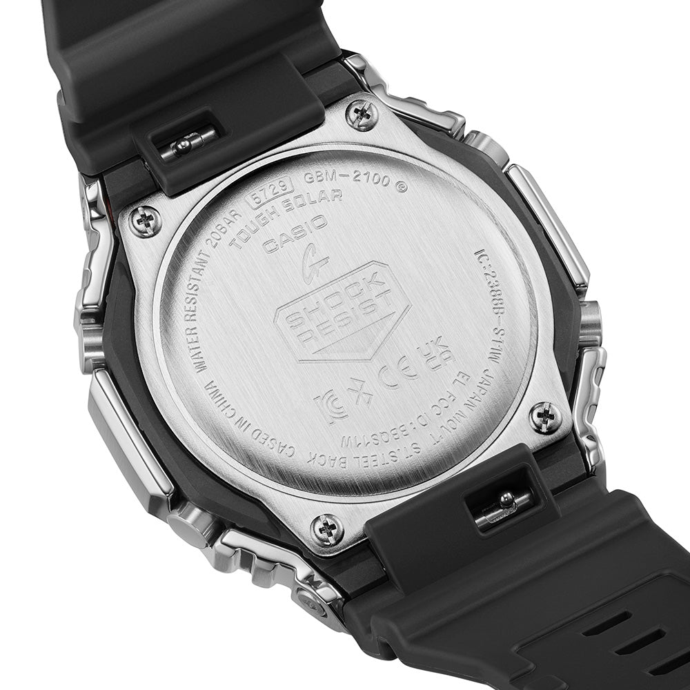 G-Shock GBM2100A-1A3 Bluetooth-Enabled 'CasiOak' Watch with Metal Covering
