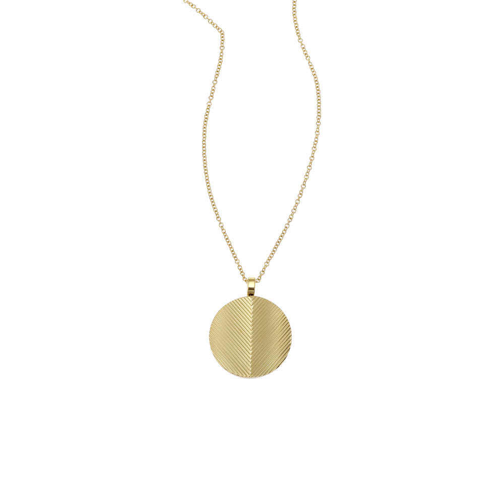 Fossil Harlow Yellow Gold Plated Stainless Steel Pendant with Chain