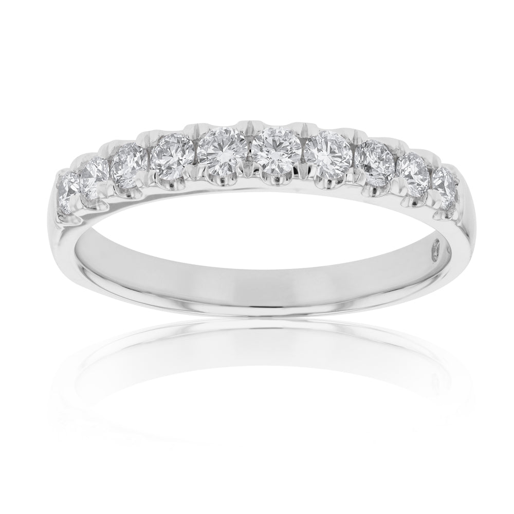 Exquisite 1/2 Carat Flawless - Cut Platinum Diamond Eternity Wedding Band
