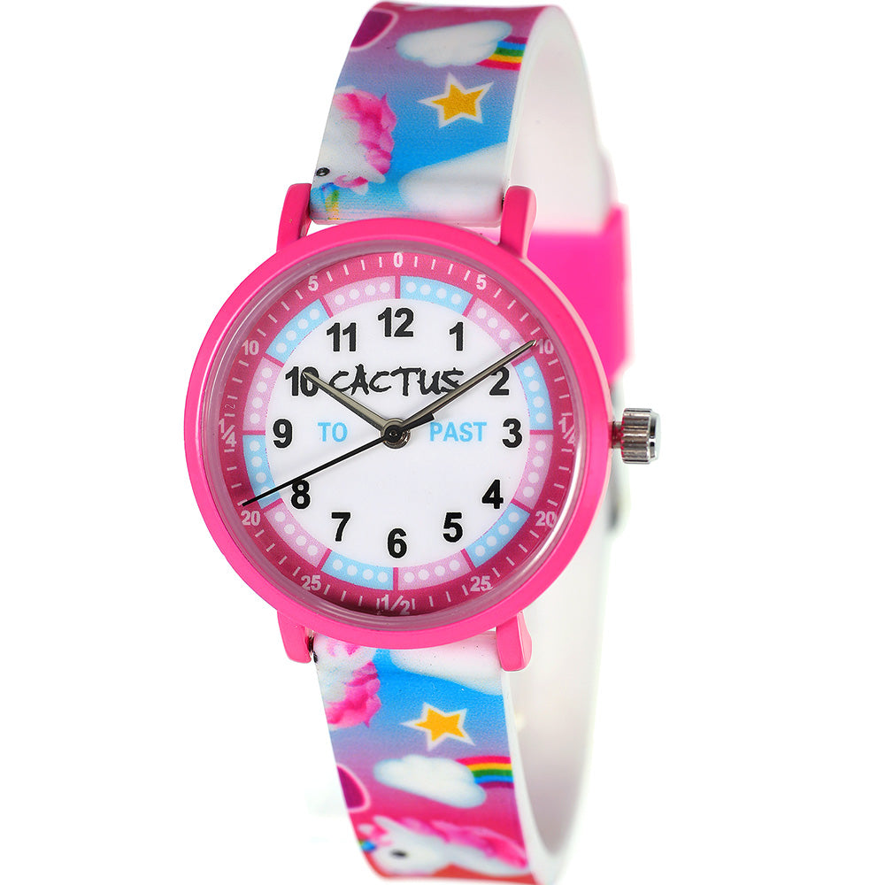 Cactus CAC143M05 Durable Water - Resistant Pink Unicorn Watch for Kids