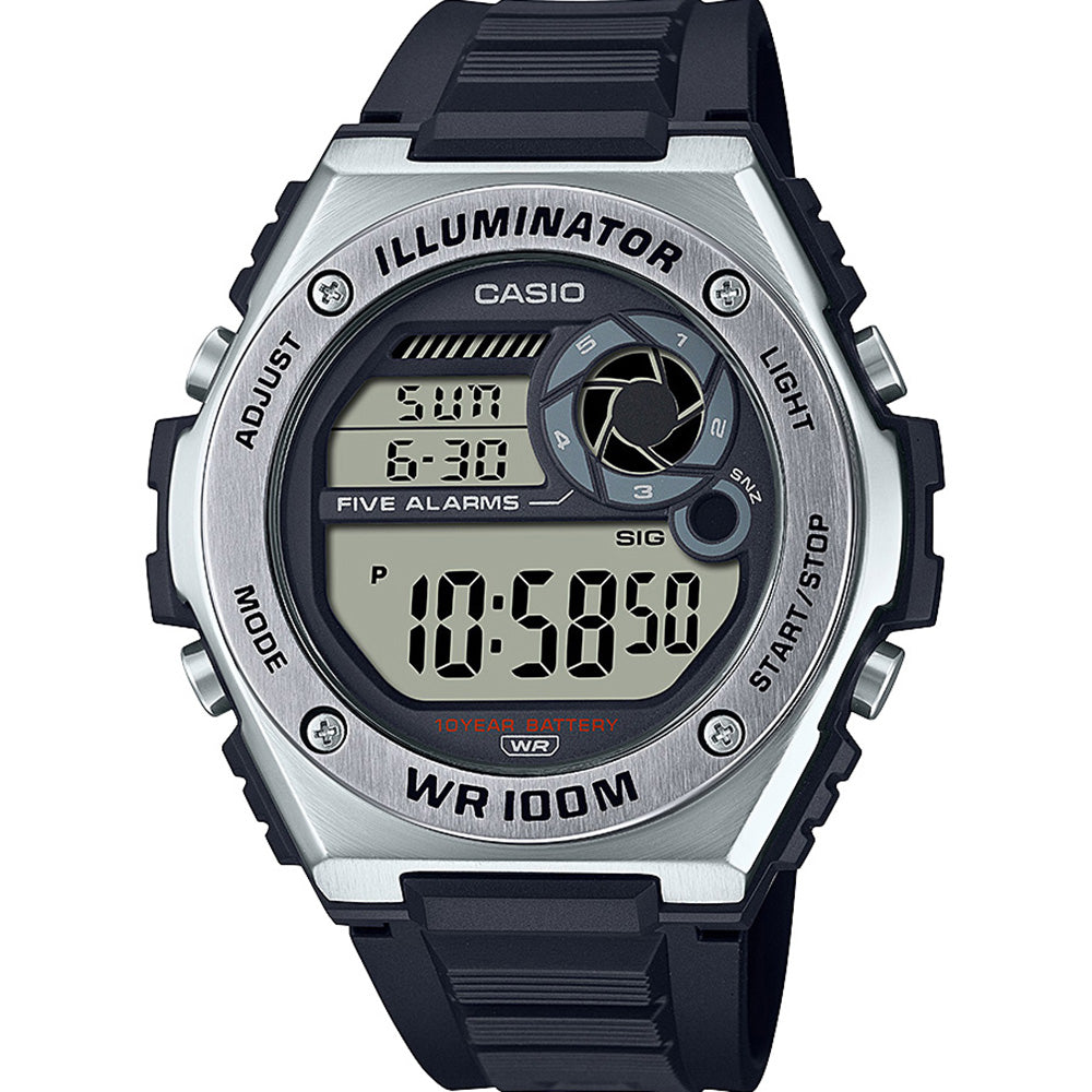 Stylish Casio MWD100H-1AV Digital Men's Watch with Long Battery Life