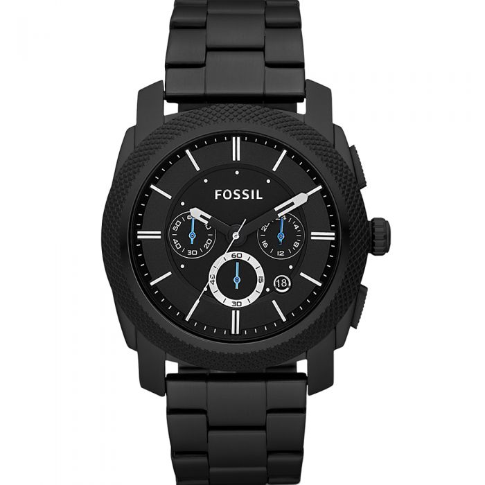 Fossil Machine FS4552 Black Stainless Steel Chronograph Watch for Men