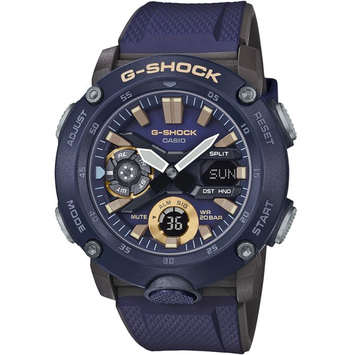 G-Shock GA-2000-2ADR Men's Blue Resin Wristwatch for Unbeatable Timekeeping