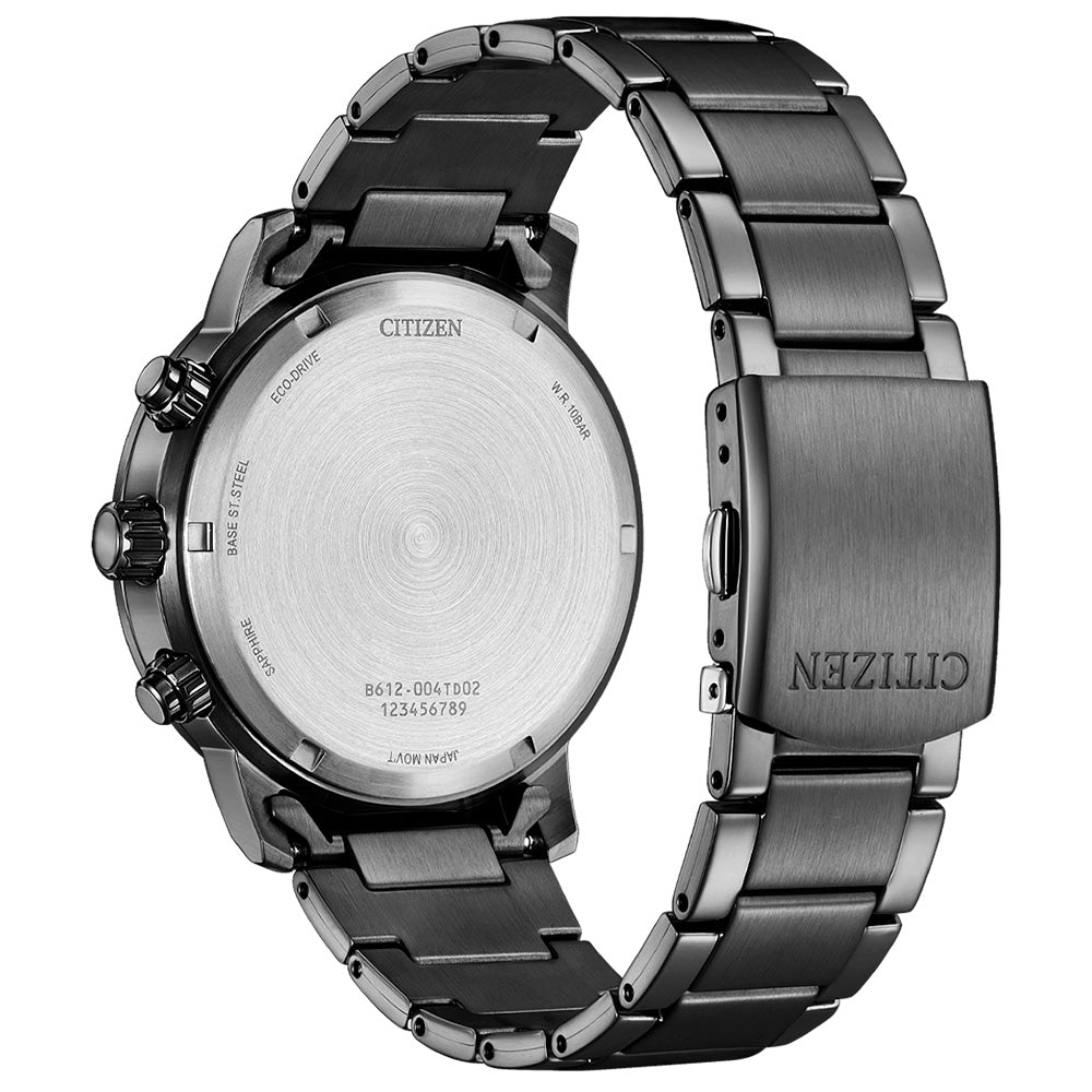Citizen Men's Stylish Eco-Drive CA0845-83L Chronograph Watch with Long Power Reserve
