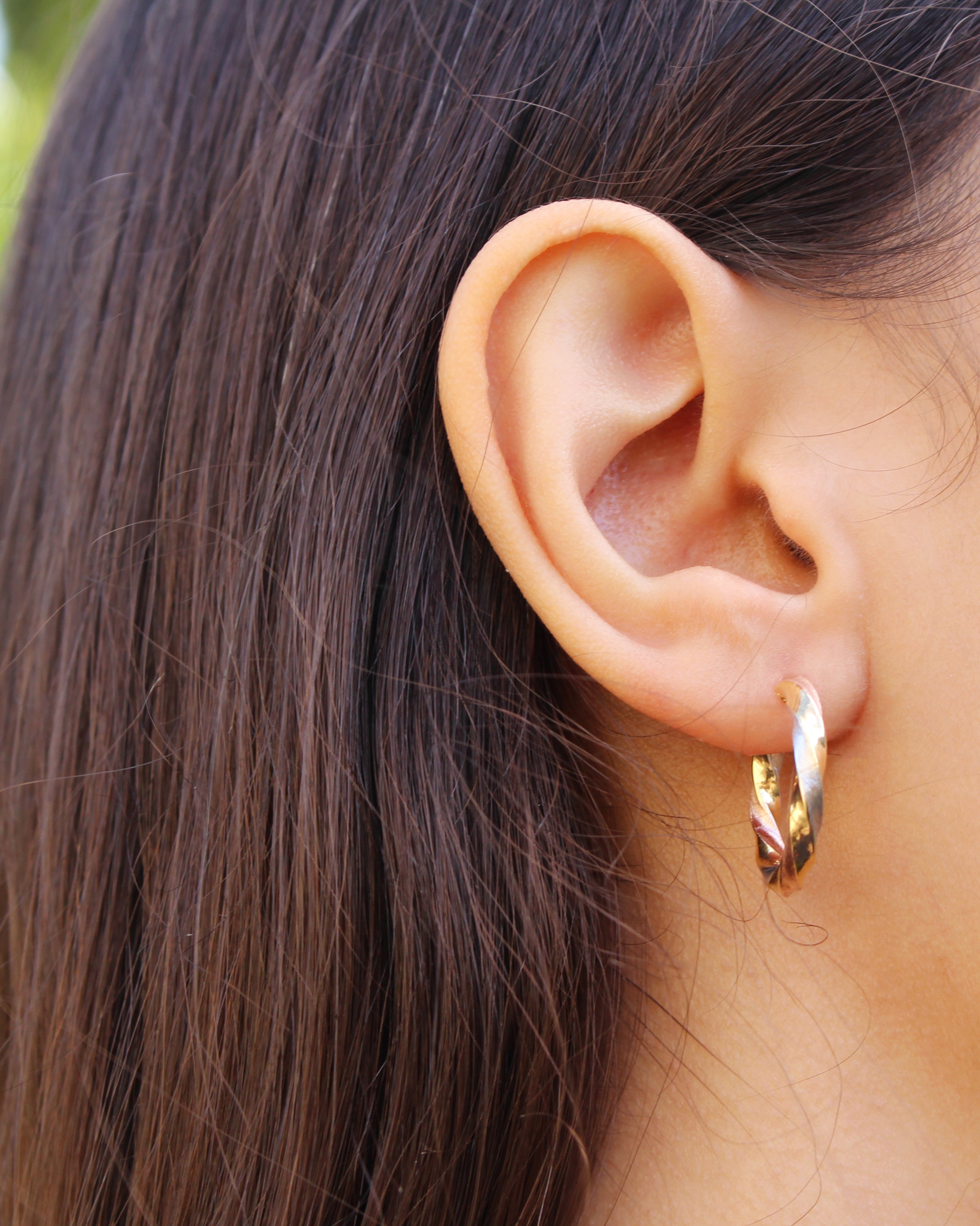 Stylish 9ct Gold Fancy Hollow Hoop Earrings for Regular Wear