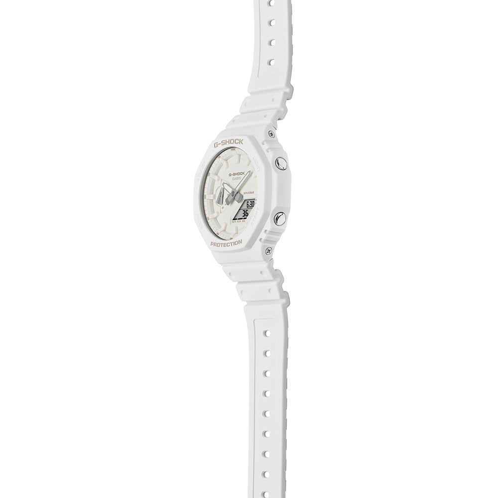 G-Shock GA2100-7A7 Stylish One-Tone Gradation White Men's Wristwatch for Everyday and Outdoor Use