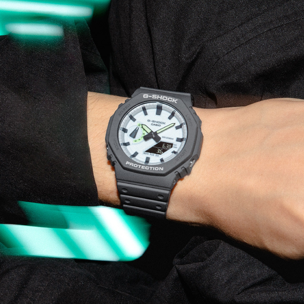 G-Shock GA2100HD-8A Stylish Hidden Glow Watch with Phosphorescent Face