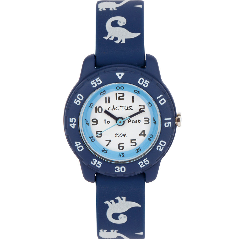 Cactus Time Teacher CAC-124-M03 Blue Dinosaur Kids' Analogue Watch