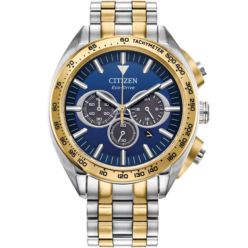 Citizen Men's Eco-Drive CA4544-53L Carson Stainless Steel Chronograph Watch