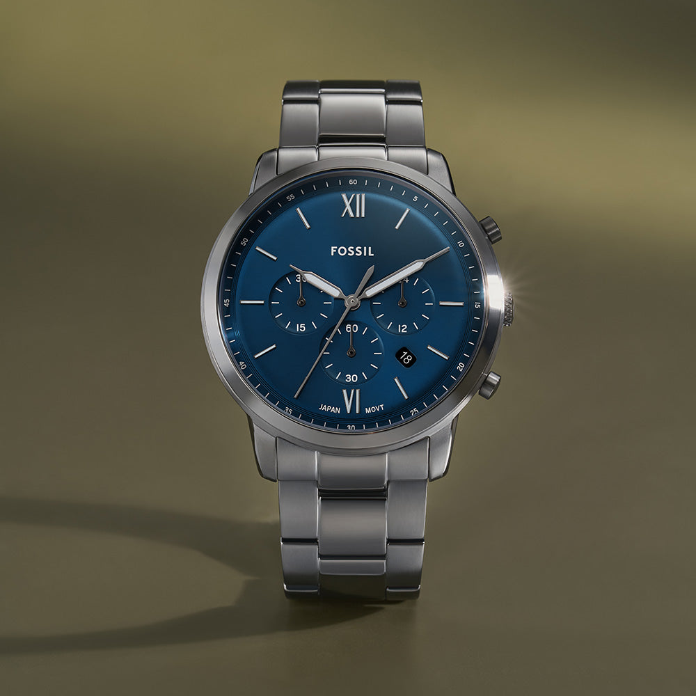 Fossil Neutra FS6111 Stainless Steel Chronograph Watch with Date Display