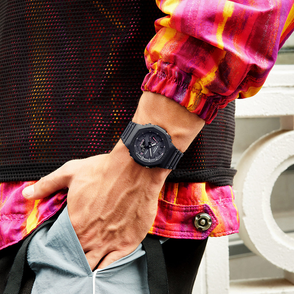 G-Shock GA2100P-1A 'CasiOak' Digital Analogue Watch in Stunning Blazing Pink Color