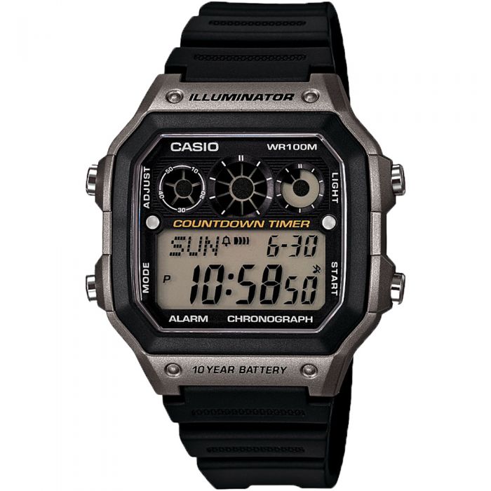 Casio AE1300WH-8A Digital Sports Wristwatch for Active Lifestyles