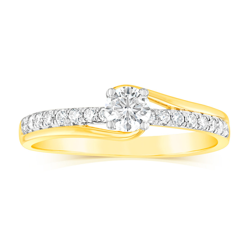Stunning 1/2 Carat Diamond Claw Solitaire Ring in 18ct Yellow Gold