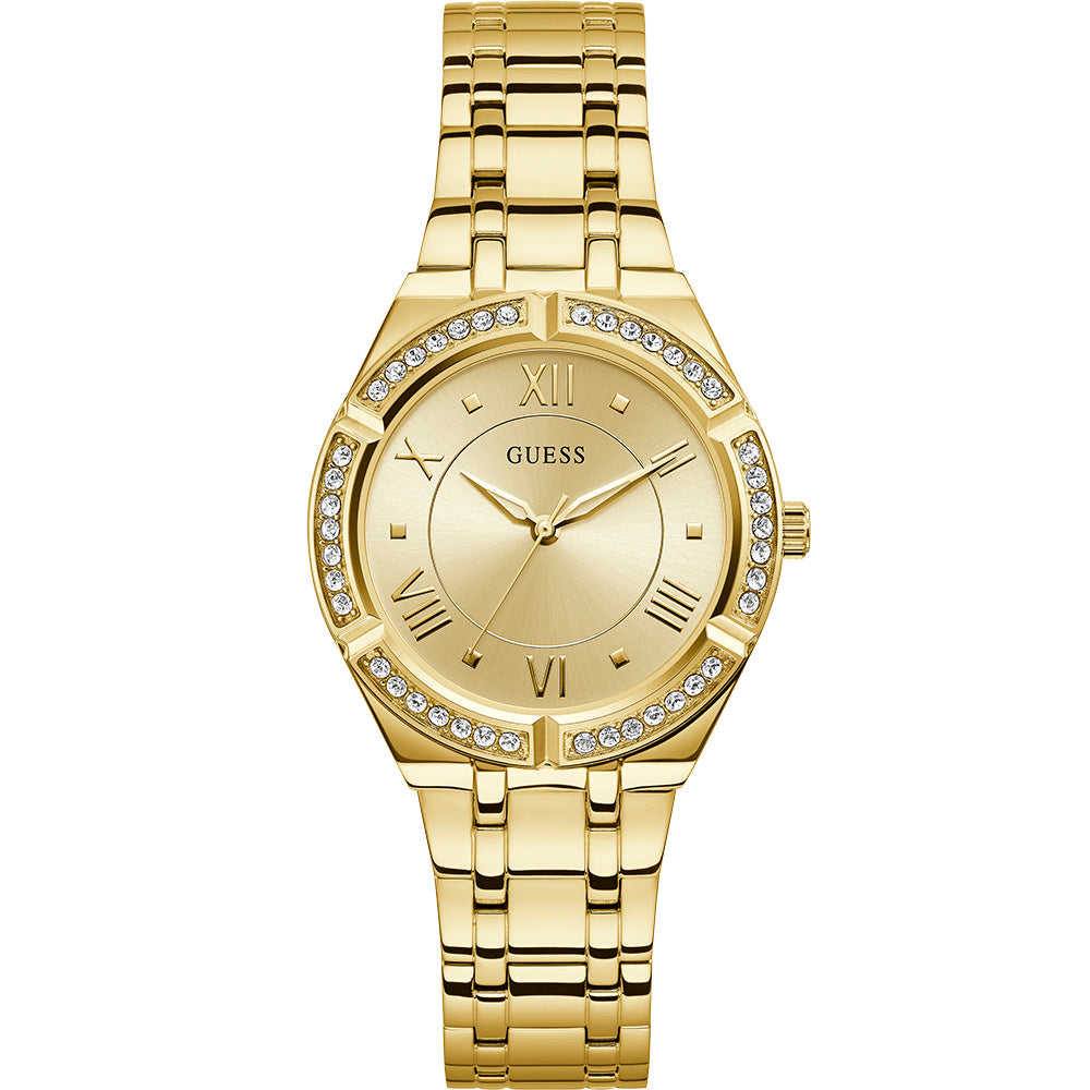 Stylish Guess Cosmo GW0033L2 Gold Tone Stone Set Women's Wristwatch