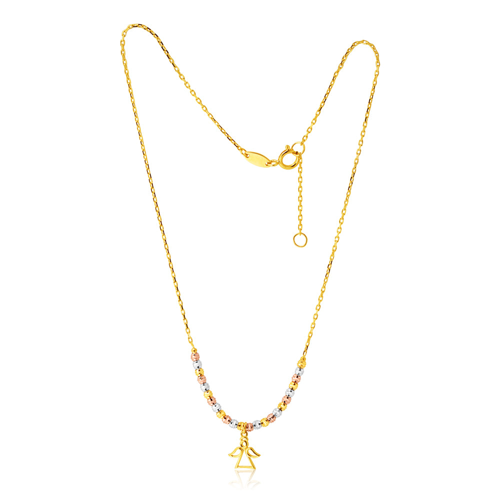 Stunning 9ct Gold 27cm Figaro Angel Anklet for All Occasions