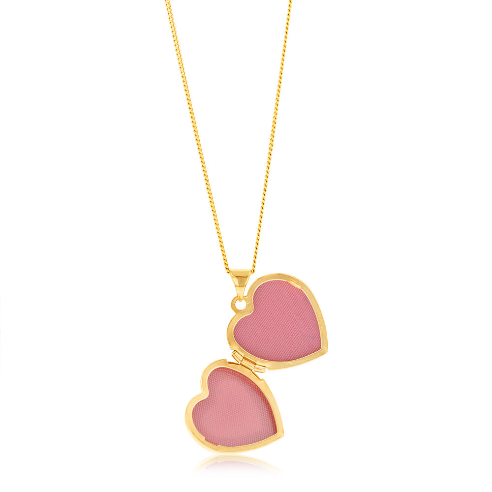 9ct Yellow Gold Locket with White Agate for Mum