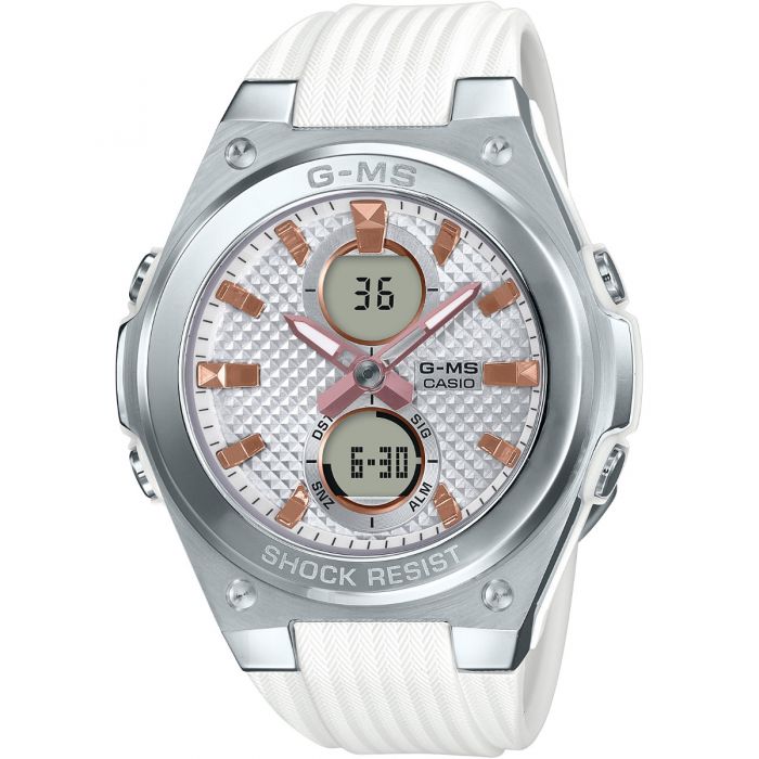 Casio Baby - G MSGC100-7ADR: Pink Gold Ion Plated Shock - Resistant Watch for Sophisticated Women