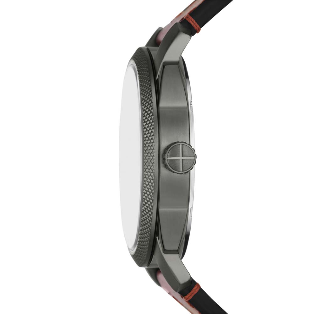 Stylish Fossil Machine FS5900 Men's Watch with Brown Leather Band