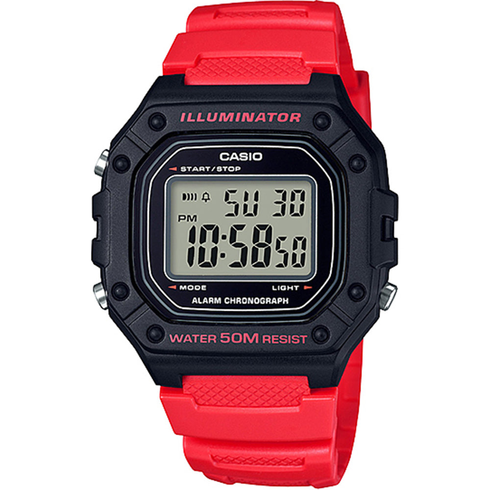 Casio W218H-4B High-Performance Digital Resin Watch