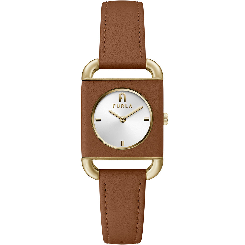 Furla Arco Square WW00017002L2 Brown Leather Watch