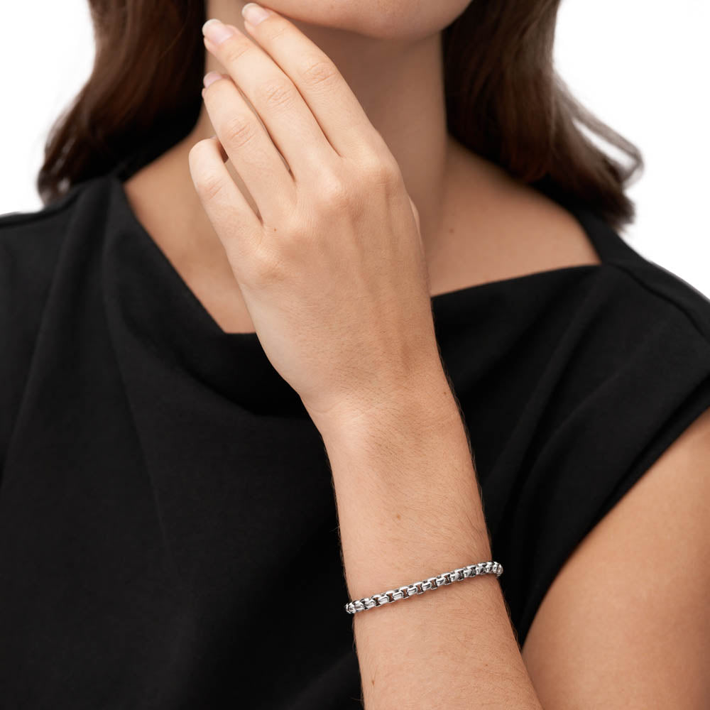 Fossil Branded Stainless Steel Fashion Jewelry Adjustable 20+2cm Bracelet