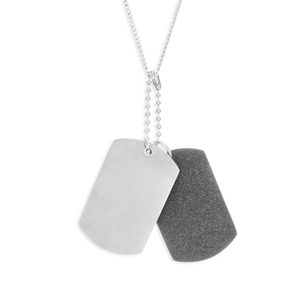 Forte High - Quality Stainless Steel Double - Layer Patterned Dog Tag Pendant