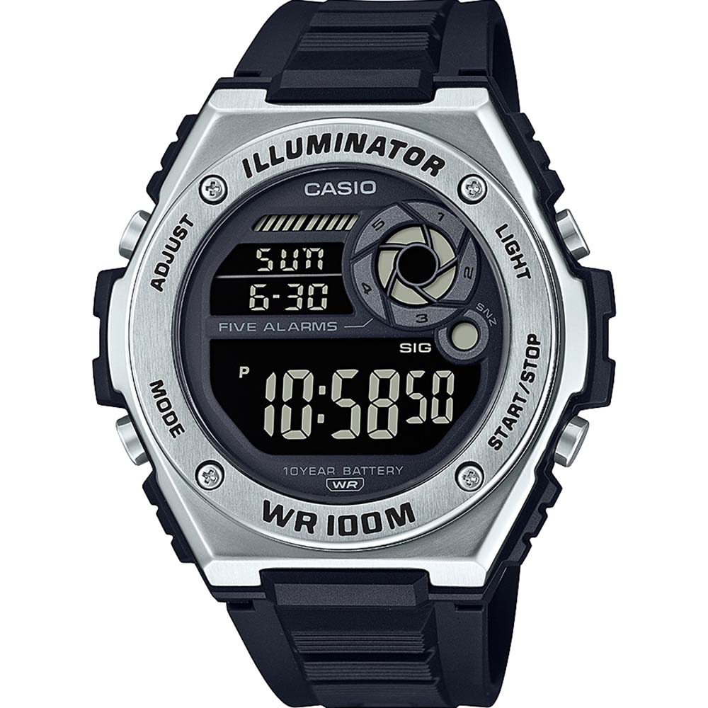 Casio Stylish MWD100H-1B Black Digital Watch for Everyday Use