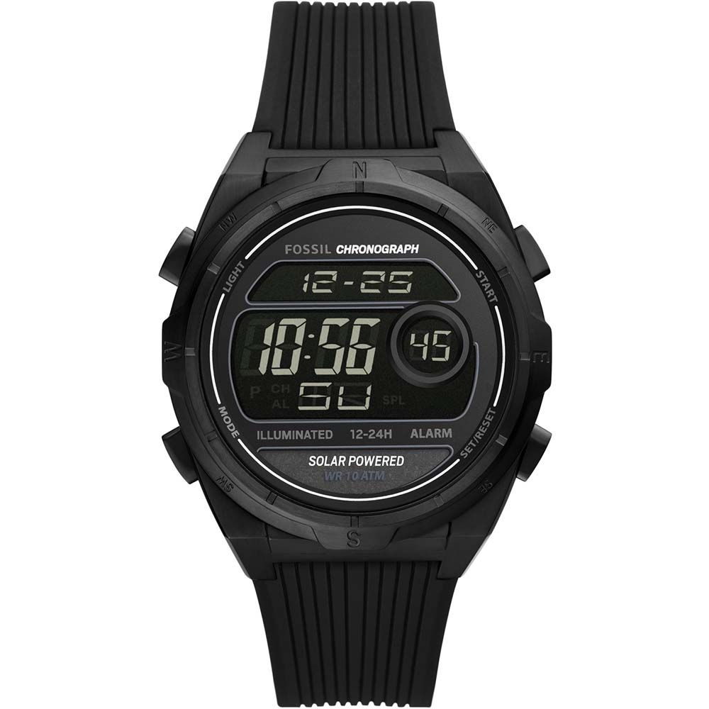 Fossil Everett FS5859 Solar-Powered Digital Wristwatch for Everyday Use