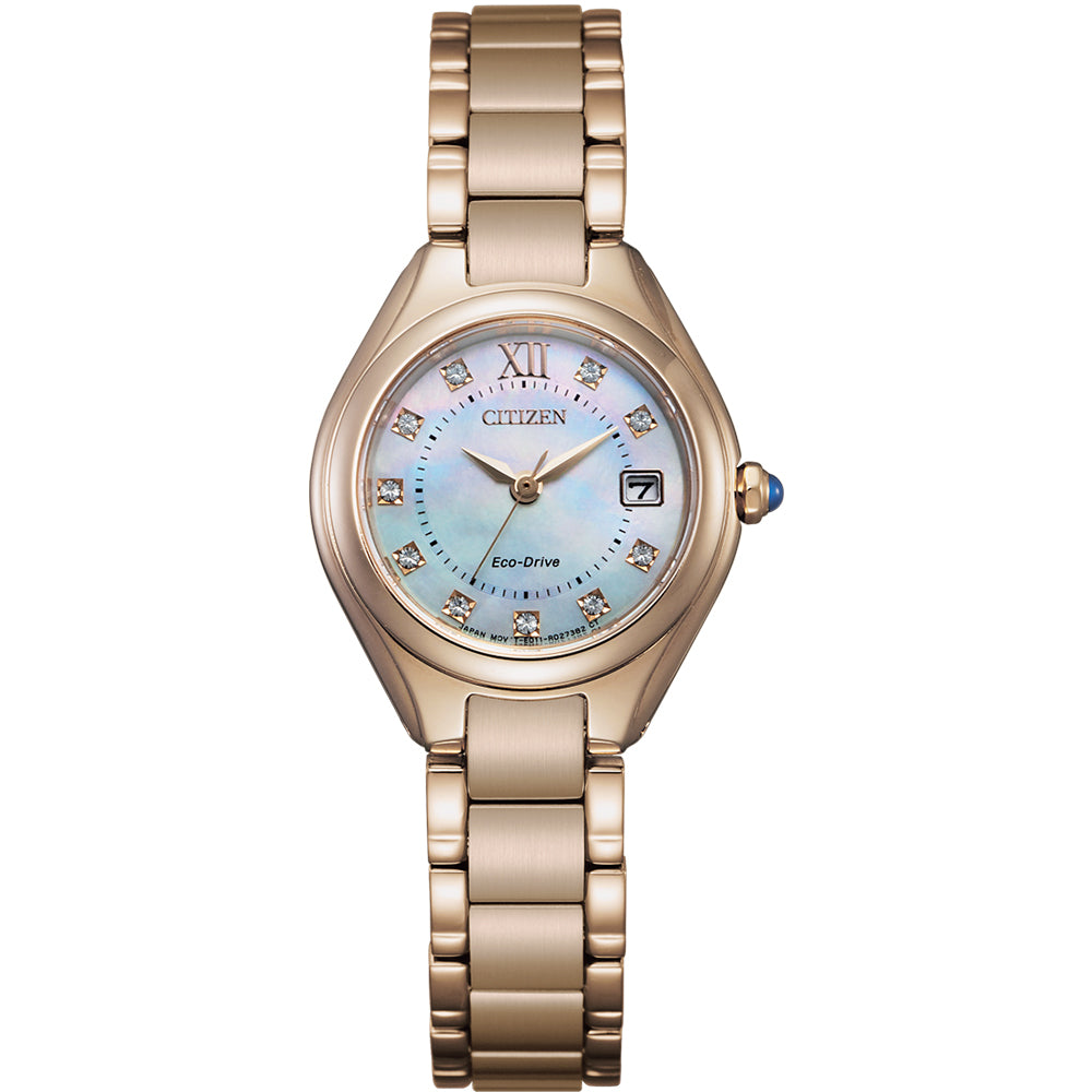 Citizen Ladies' Eco-Drive Stainless Steel Wristwatch Model EW2543-85D