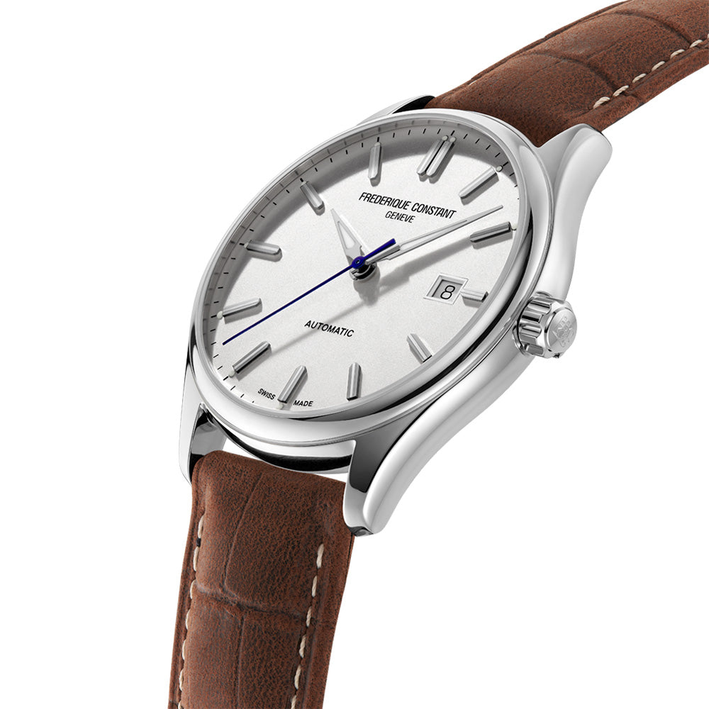 Frederique Constant Men's Automatic Leather Wristwatch with FC-303NS5B6 Model