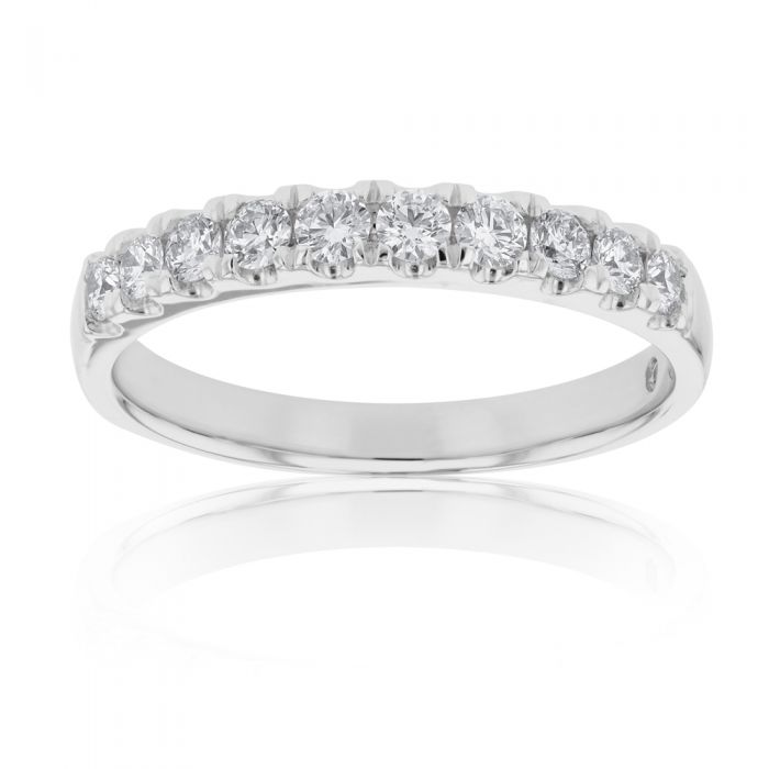 Exquisite 1/2 Carat Flawless - Cut Platinum Diamond Eternity Wedding Band