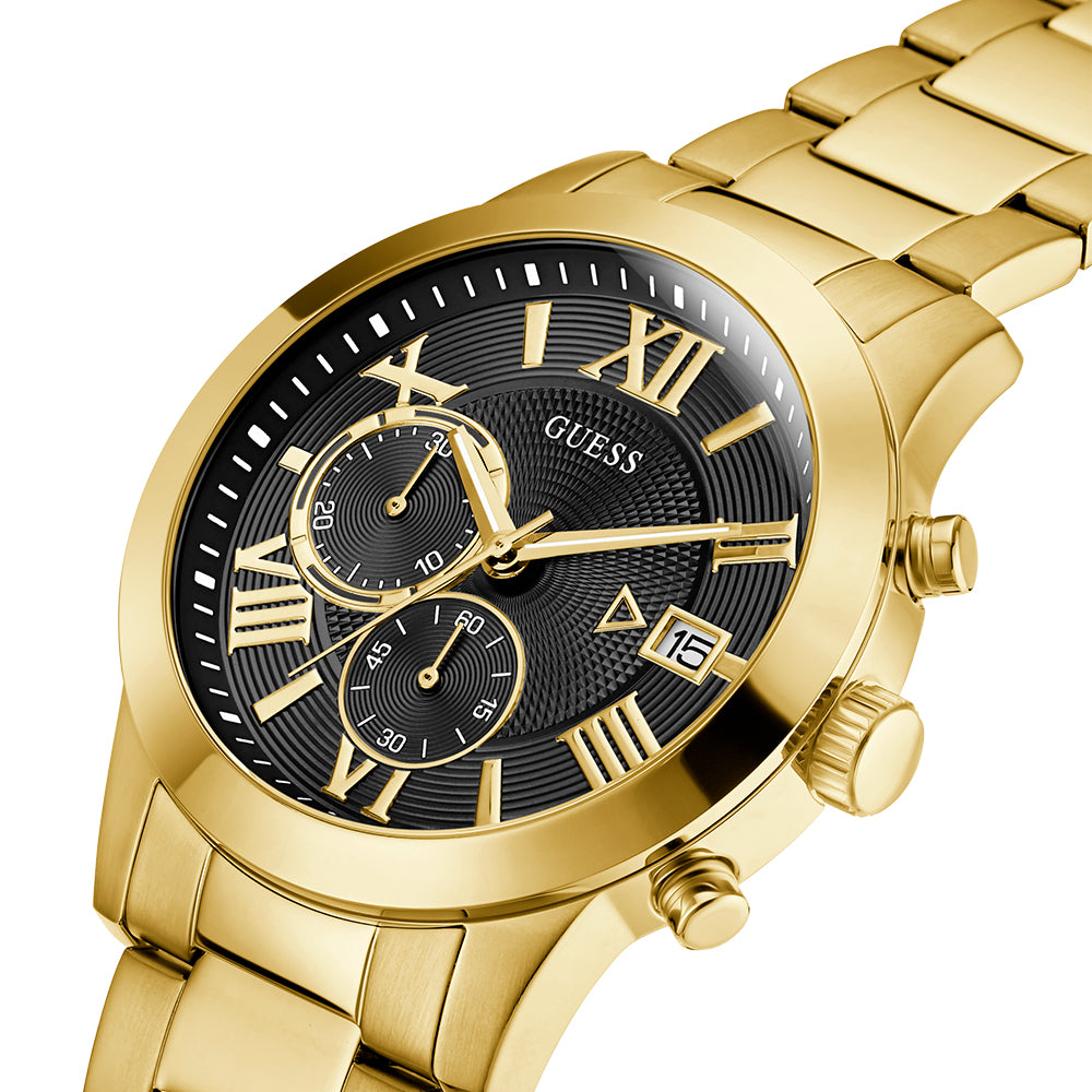 Guess Men's Gold-Plated Atlas W0668G8 Multi-Functional Watch