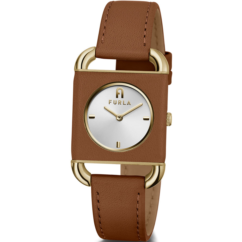 Furla Arco Square WW00017002L2 Brown Leather Watch